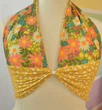 Load image into Gallery viewer, Large 70s Flower Power Co-Ord Tie Top Set
